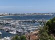 Image of the port at the Cannes Yachting Festival with both sail and motor boats