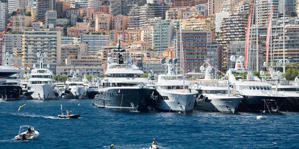 Image of Port Hercule in Monte Carlo, Monaco during the Monaco Yacht Show