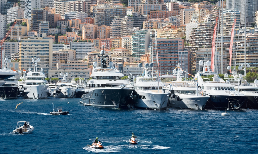 Image of Port Hercule in Monte Carlo, Monaco during the Monaco Yacht Show